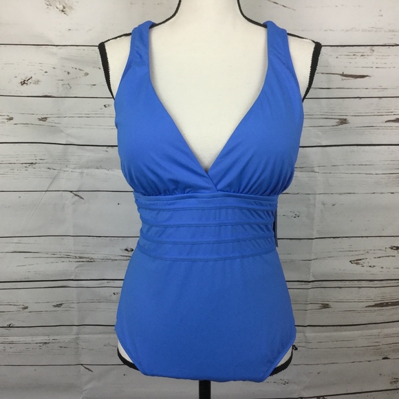 La Blanca Halter Swimsuit, Size 16 - Picture 4 of 9